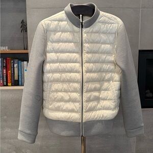 Lole White and Gray Puffer Jacket